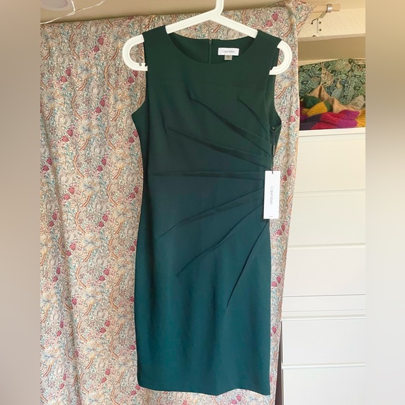 Calvin Klein Starburst Sleeveless Sheath Dress - Picture 3 of 5